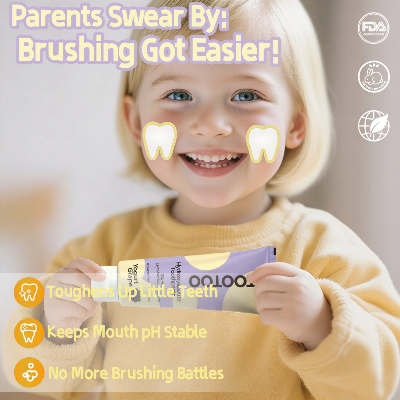 Kids Fluoride‑Free Toothpaste with Hydroxyapatite 120g