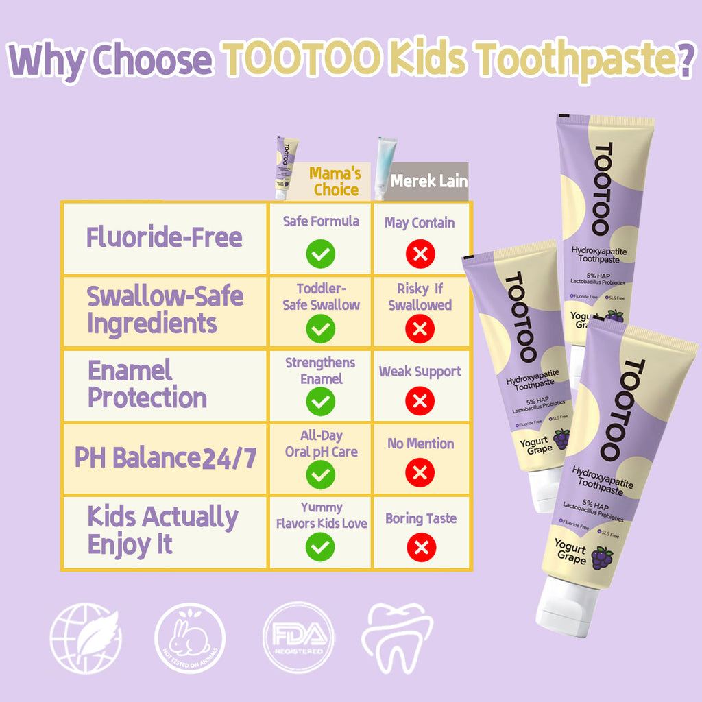 Kids Fluoride‑Free Toothpaste with Hydroxyapatite 120g